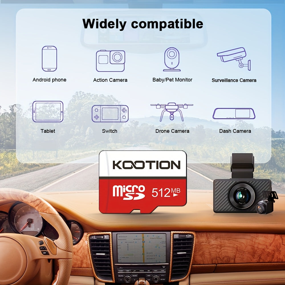 [10pcs High Speed TF Card] KOOTION 10pcs/5pcs 64GB 32GB 512MB High Speed UHS-I C10 U1 TF Memory Card with SD Adapter | Mini SDXC Card for Smartphone Tablet Laptop Action Camera Dash Cam Drone Game Console Lootquake LLC