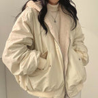 Simple, Loose And Thickened Cotton Coat On Both Sides Pi-Mart