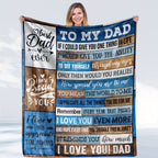 1pc Envelope Printed Flannel Blanket, To My Dad Blanket, Warm Cozy Soft Throw Blanket Nap Blanket For Couch Bed Sofa Camping Travel, Best Gift Square Blanket For Dad Lootquake LLC