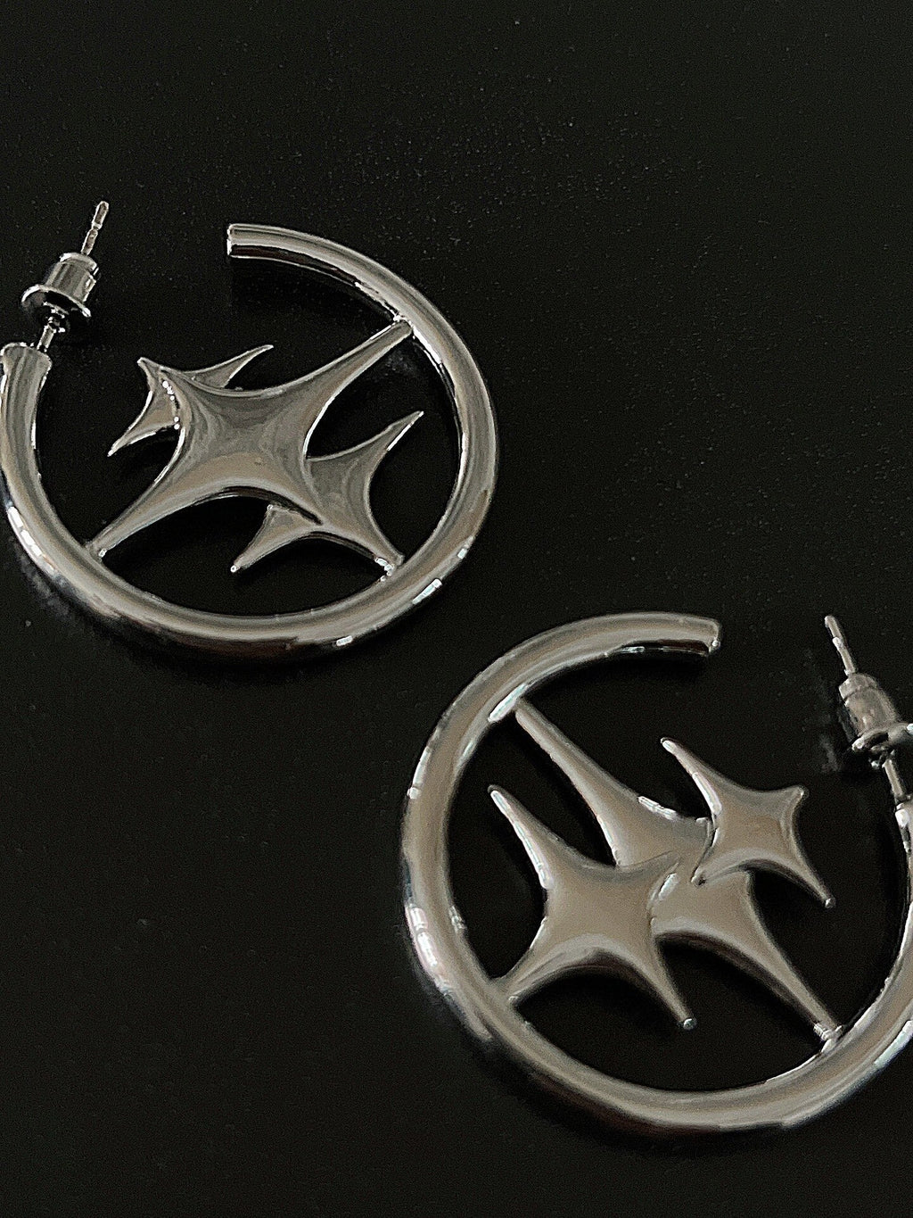 Korean Fashion Star Cross Earrings Pi-Mart
