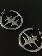 Korean Fashion Star Cross Earrings Pi-Mart