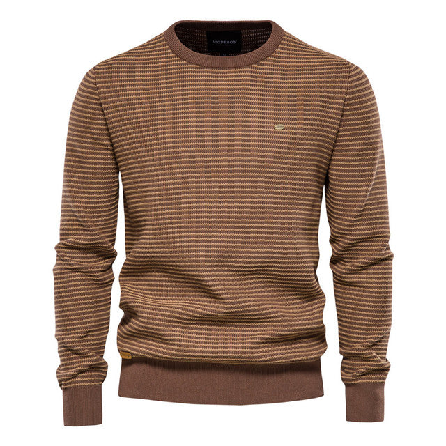 Spliced Cotton Men's Sweater Pi-Mart