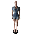 Demin Overalls Women Jumpsuits Mom Jeans One Piece Short Pants High Waist Rompers Y2k Streetwear Jumpsuit Summer 2025 Bodycon Purplish Diva