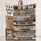 1pc Letter Flannel Blanket, To My Dad Throw Blanket, Warm Cozy Soft Blanket For Couch Bed Sofa Office Camping