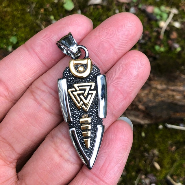 Spear Valknut Gungnir Viking Necklace Pi-Mart