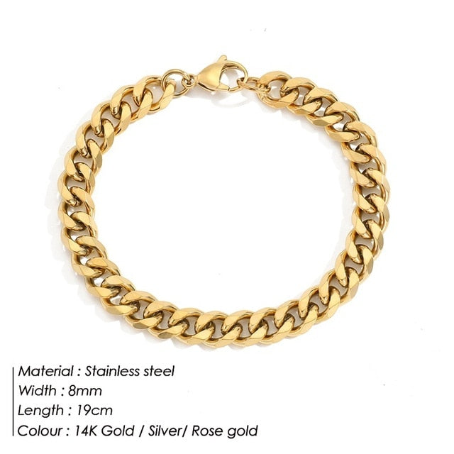 Curb Chain Stainless Steel Bracelet Pi-Mart