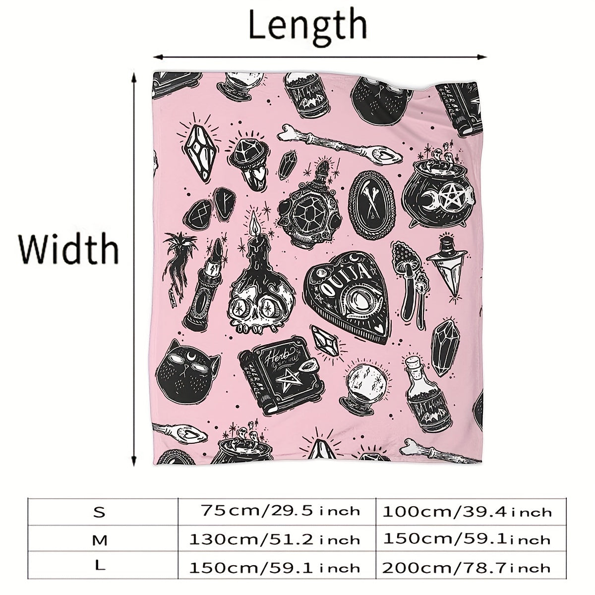 1pc Halloween Element Print Flannel Blanket, Soft Cozy Throw Blanket Nap Blanket For Travel Sofa Bed Office Home Decor, Birthday Halloween Holiday Gift Blanket For Boys Girls Adults, Available All Season