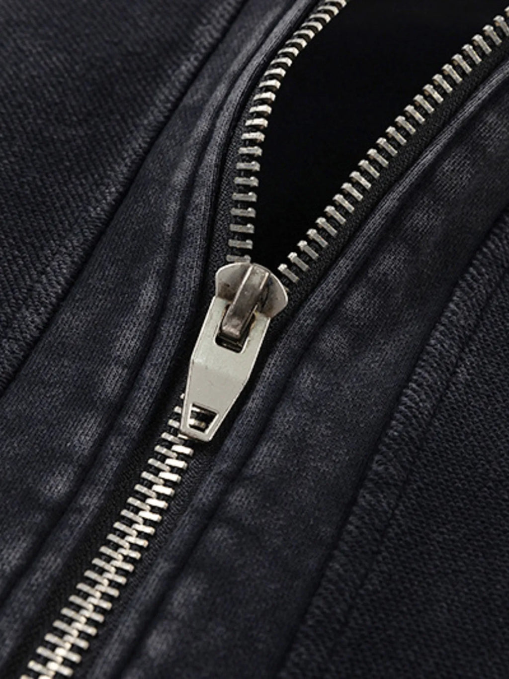 Men's Washed Zip-Up Hoodie with Pockets