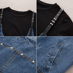Chic Plus Size Denim Dress Set for Spring/Summer