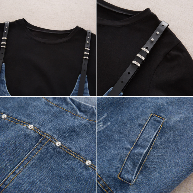 Chic Plus Size Denim Dress Set for Spring/Summer