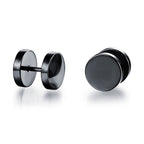 Small Black Punk Stud Earrings Pi-Mart