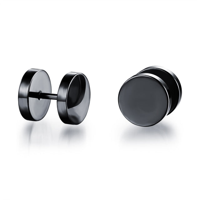 Small Black Punk Stud Earrings Pi-Mart