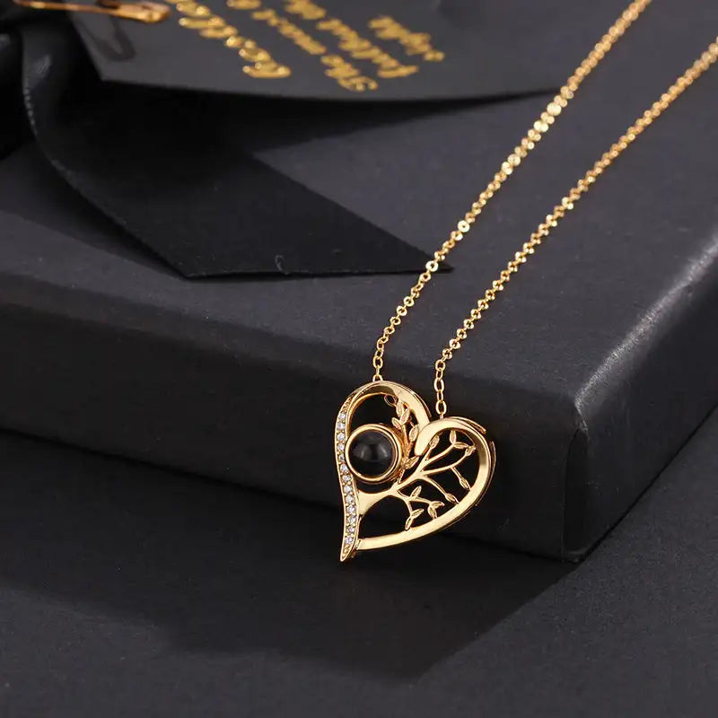 Romantic Love Tree  Languages I Love You Necklace