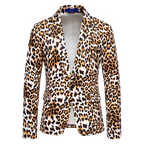 Men's Suit Jacket Leopard Print Suit Business Casual Party Suit Jacket Men Blazer  Coat Men Pi-Mart