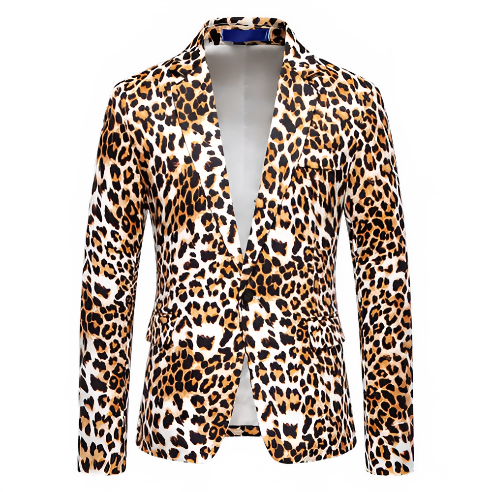 Men's Suit Jacket Leopard Print Suit Business Casual Party Suit Jacket Men Blazer  Coat Men Pi-Mart