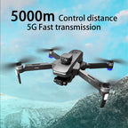 New Arrival W5- Drone, Extra Long Distance 16400 Feet Digital Image Transmission, Super Powerful Brushless Motor, EIS Three-axis Electronic Anti-Shake Gimbal, GPS Precise Outdoor Positioning, 4K HD Camera, 360° Full Angle In Lootquake LLC