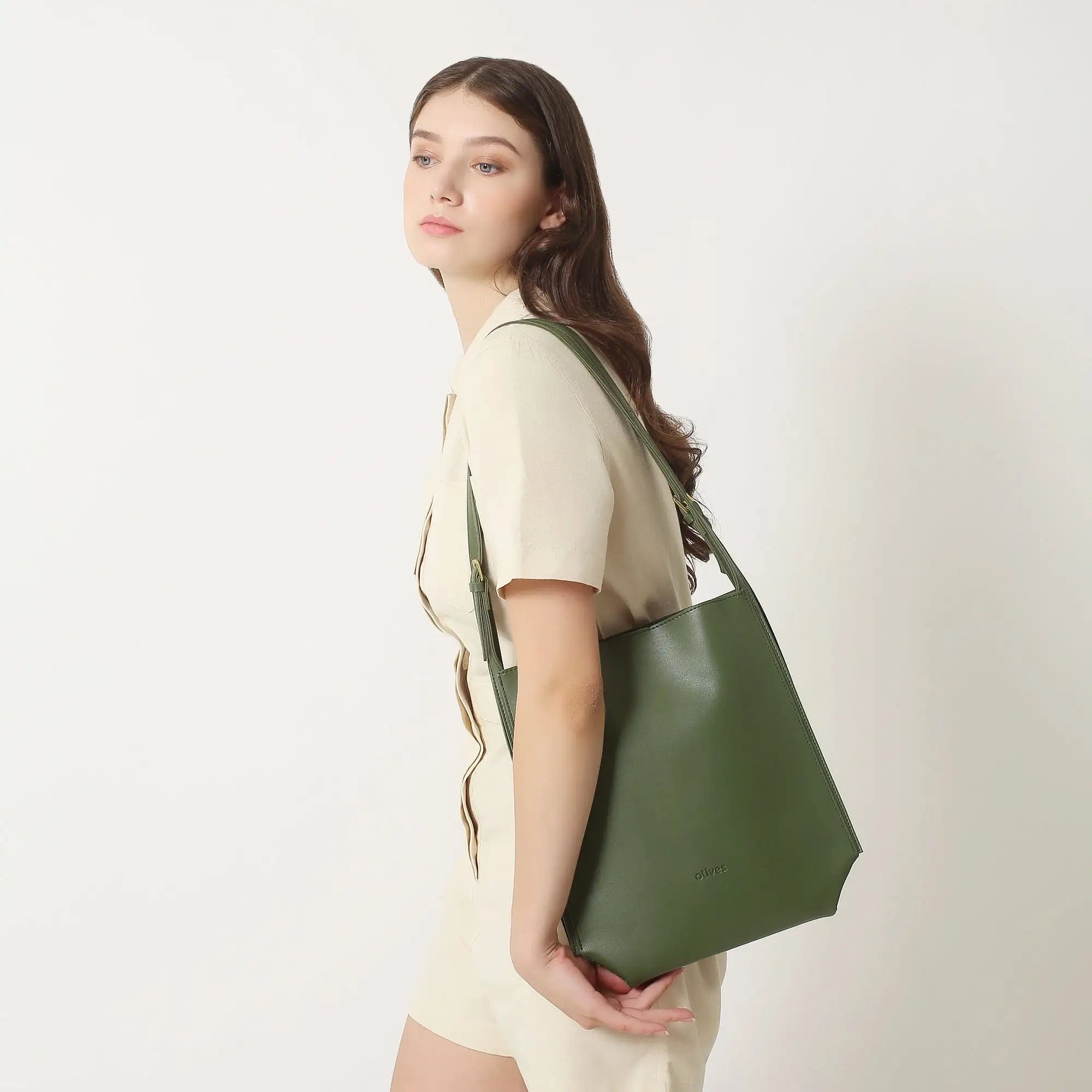 Olives Vegan Leather Tote Pi-Mart