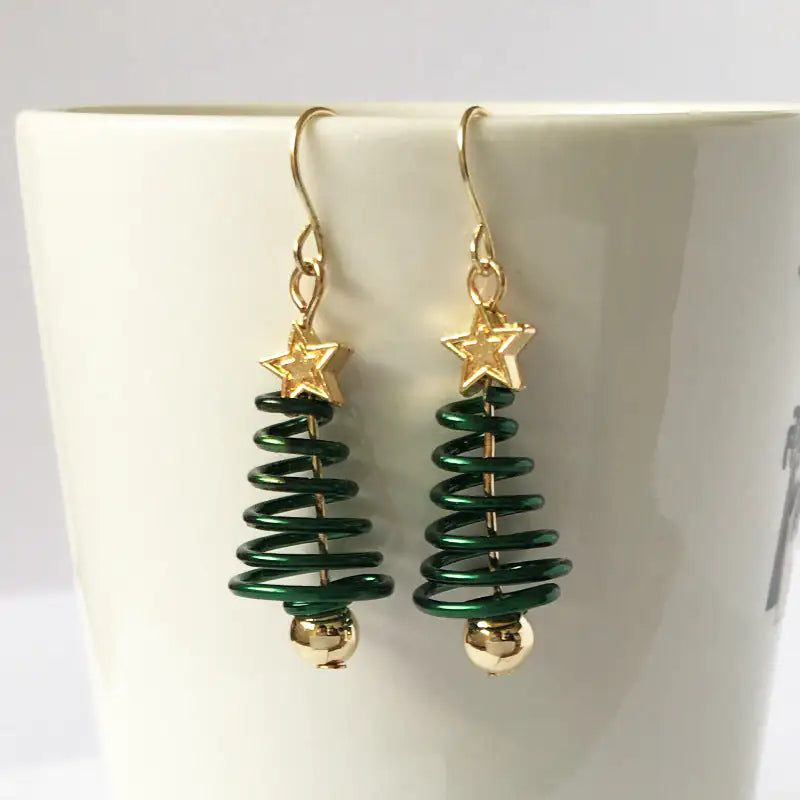Christmas Earrings Tree Star DIY Earrings Lootquake LLC