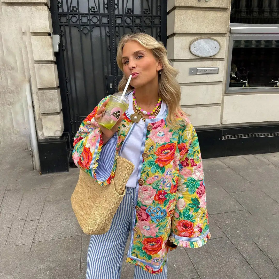 Floral Patchwork Jacket Pi-Mart