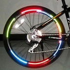 8PCS Bicycle Bike Wheel Lights Bike Fluorescent Reflective Stickers Bike Light Spoke Wheel Tape Bicycle Accessories Bike Reflective Tape Night Safety Stickers For Bicycle Motorbike Stevvex