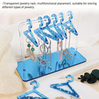 8PCS Hanger Transparent Acrylic Jewelry Creative Display Rack Earring Jewelry Storage Pendants Storage Ornaments  Dangle Earring Hanging Organizer Mini Earring Necklace Hanger Jewelry Organizer Stevvex