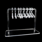 8PCS Hanger Transparent Acrylic Jewelry Creative Display Rack Earring Jewelry Storage Pendants Storage Ornaments  Dangle Earring Hanging Organizer Mini Earring Necklace Hanger Jewelry Organizer Stevvex