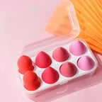 8pcs Makeup Beauty Egg Set Makeup Puff Set Colorful Cushion Cosmestic Sponge Tool Wet and Dry Use Colorful Makeup Sponges Set For Womens