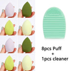 8pcs Makeup Beauty Egg Set Makeup Puff Set Colorful Cushion Cosmestic Sponge Tool Wet and Dry Use Colorful Makeup Sponges Set For Womens