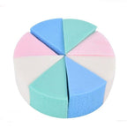 8pcs Makeup Sponge Triangle Shaped Colorful Soft Face Cleaning Cosmetic Puff Cleansing Wash Face Makeup for Cosmetic Cream Face Powder