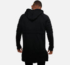 Long Hoodie, Hip Hop Hoodie, Outerwear Sweatshirt Pi-Mart