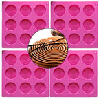 9 Holes 3D Chocolate Mold Big Textured Fondant Silicone Insert Mould Cookie Cake Mold Decoration Cake Chocolate Tools Shape Silicone Round Mold Cake Decorating Tools Stevvex