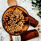 9 Inch Apothecary Matches Extra Large Safety in Amber Glass Jar With Cork Lid BandsCo Straps