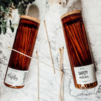 9 Inch Apothecary Matches Extra Large Safety in Amber Glass Jar With Cork Lid BandsCo Straps