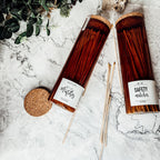 9 Inch Apothecary Matches Extra Large Safety in Amber Glass Jar With Cork Lid BandsCo Straps