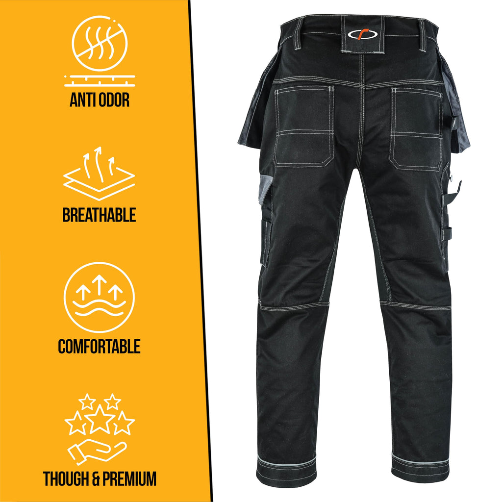 Riggermen Mens Work Pants Lightweight Cargo Tactical Trouser with Holster Pockets Relaxed Fit Safety Pants for Construction MRX Products