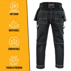 Riggermen Mens Work Pants Lightweight Cargo Tactical Trouser with Holster Pockets Relaxed Fit Safety Pants for Construction MRX Products