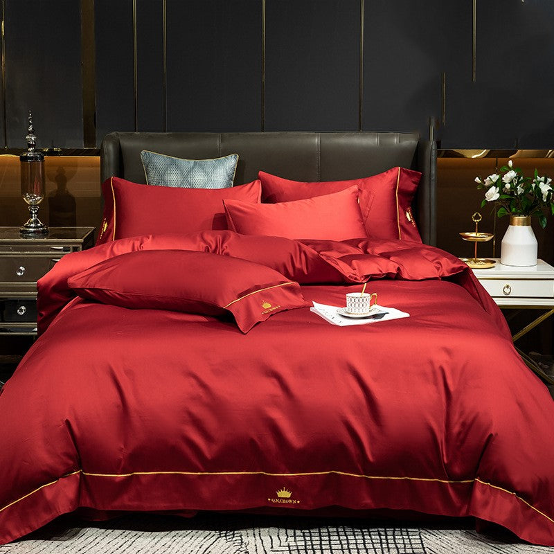 Four-piece long-staple cotton cotton duvet cover sheet Pi-Mart