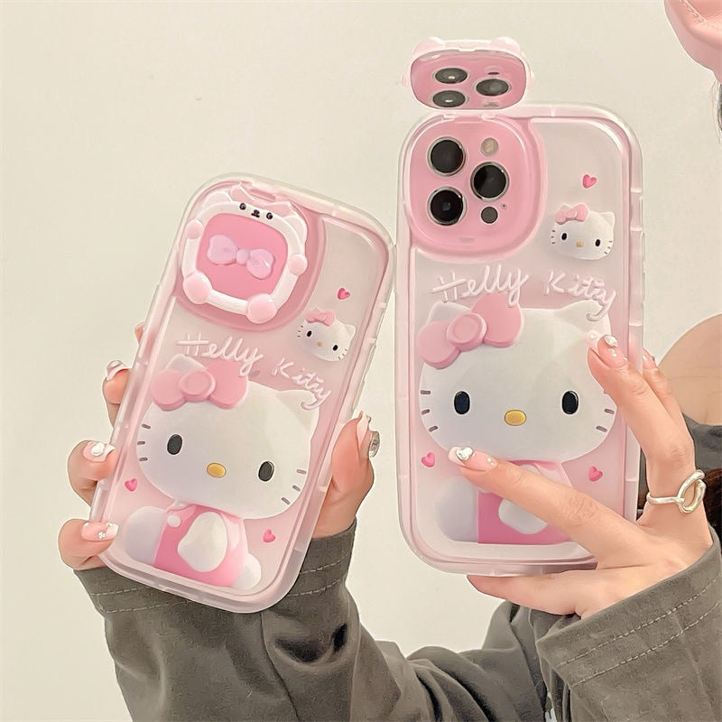 Creative Lens Makeup Mirror Stand Phone Cases For iPhones - SJB-DIAMOND ELITES