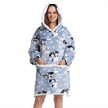 1pc Oversized Blanket Hoodie, Sherpa Fleece Hooded Blanket For Women, Ultra Soft Warm Wearable Blanket Sweatshirt Women Men Adult, Gift For Ladies