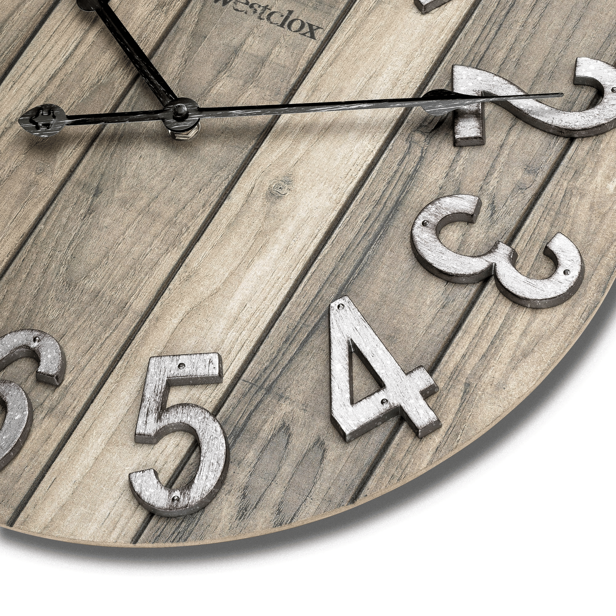 Westclox 15.5" Brown Farmhouse Style Wood Grain Analog QA Wall Clock with Raised Numbers EasyOptionXY LLC