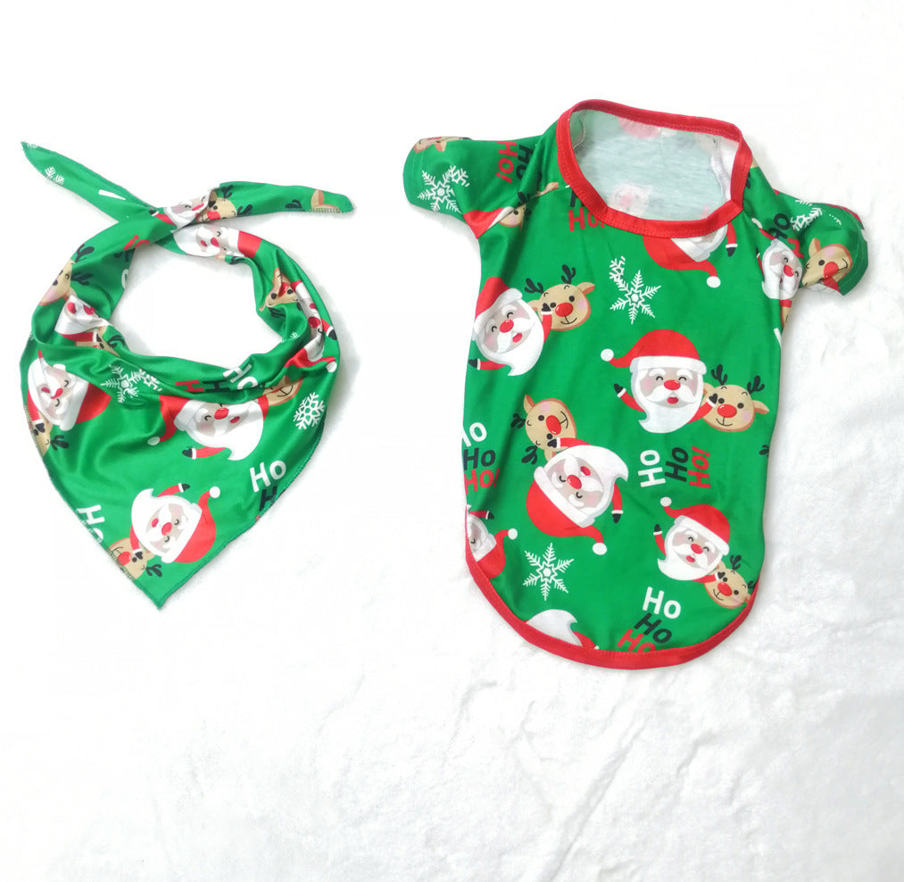 Pajamas For Family Matching Family PJs Sets Santa Claus Printed Top Sleepwear Pi-Mart