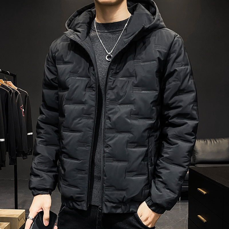 Winter cotton-padded casual coat jacket hooded