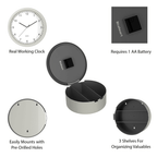 Trademark Home Collection Hidden Compartment Wall Clock ¨C 10" Battery Operated Working Analog Wall Clock with Secret Interior Storage for Jewelry, Cash, Valuables, and More EasyOptionXY LLC