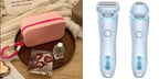 2 In 1 Hair Removal Epilator USB Rechargeable Trimmer Women Body Razor Face Leg Armpit Bikini Hand Pubic Shaver Hair Remover Pi-Mart
