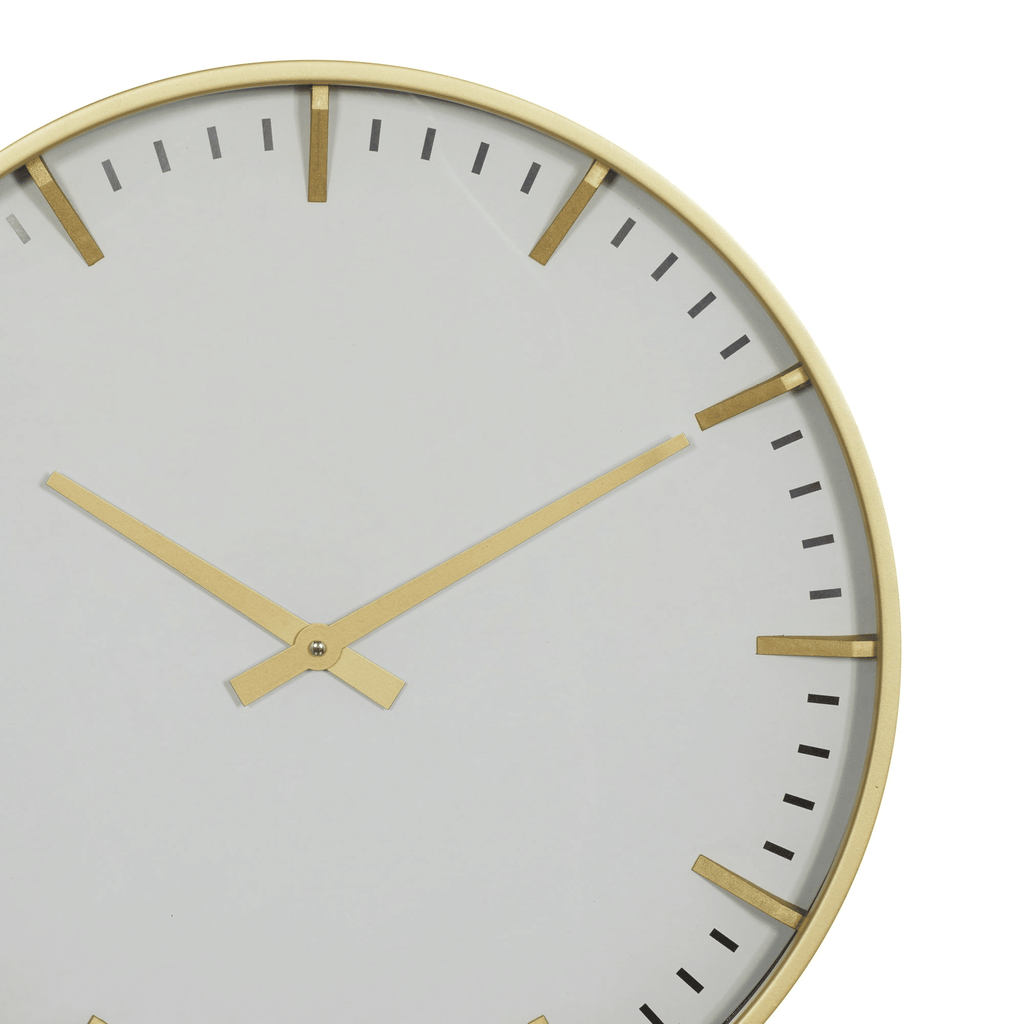 CosmoLiving by Cosmopolitan 20" Gold Glass Wall Clock with Gold Accents EasyOptionXY LLC