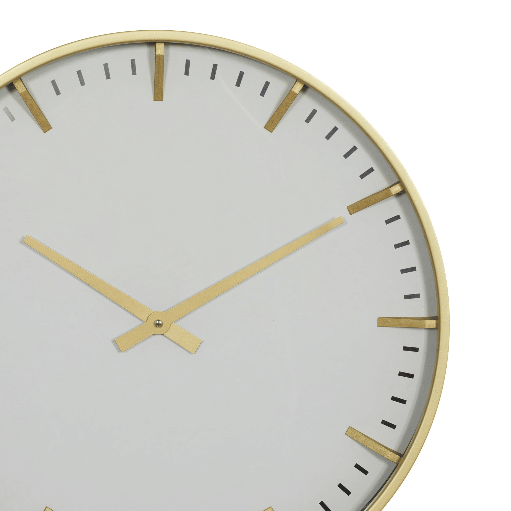 CosmoLiving by Cosmopolitan 20" Gold Glass Wall Clock with Gold Accents EasyOptionXY LLC