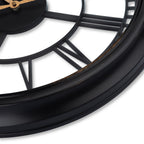 Brown/Bronze Vintage Style Large Round Roman Numeral Open Face Analog QA Wall Clock by Westclox EasyOptionXY LLC