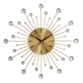 DecMode Gold Metal Glam Wall Clock, 15'L x 0.5'W x 15'H, Features Starburst Design EasyOptionXY LLC