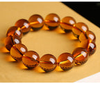 Female Kumquat Yellow Pixiu Natural Crystal Bracelet For Men And Women Pi-Mart