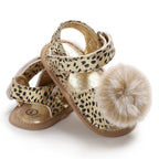 Baby 0-18M Newborn Children Shoes Leopard Cute Ball Wear Non-slip Shoes High Quality Soft And Comfortable Shoe